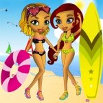 Лиза и Мина на пляже
